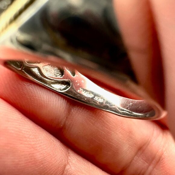 JWBR Womens Diamond Sterling Silver Ring Size 10 Modern Style Statement - Picture 6 of 8